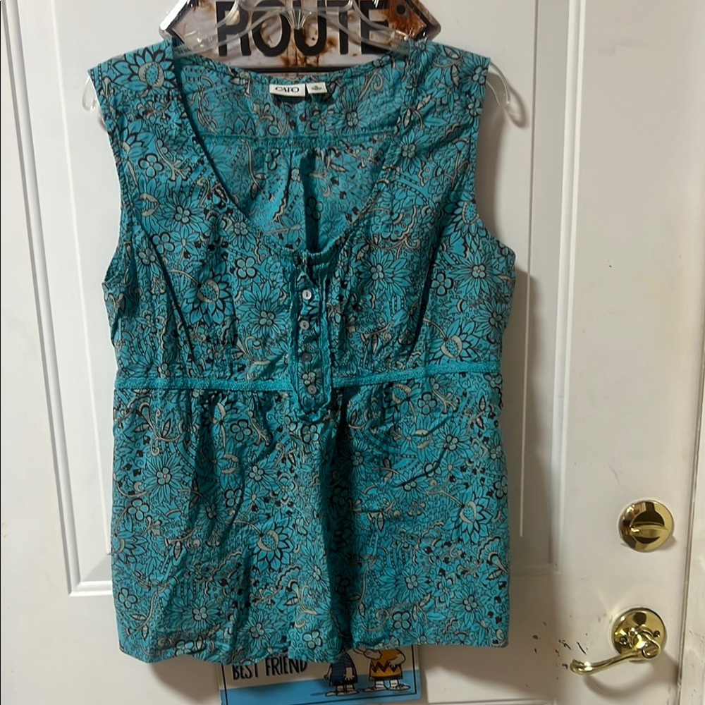 Cato Blue Sleeveless Blouse